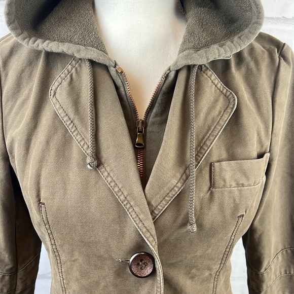 Max & Co 100% Cotton Hooded Jacket Brown - Picture 2 of 14